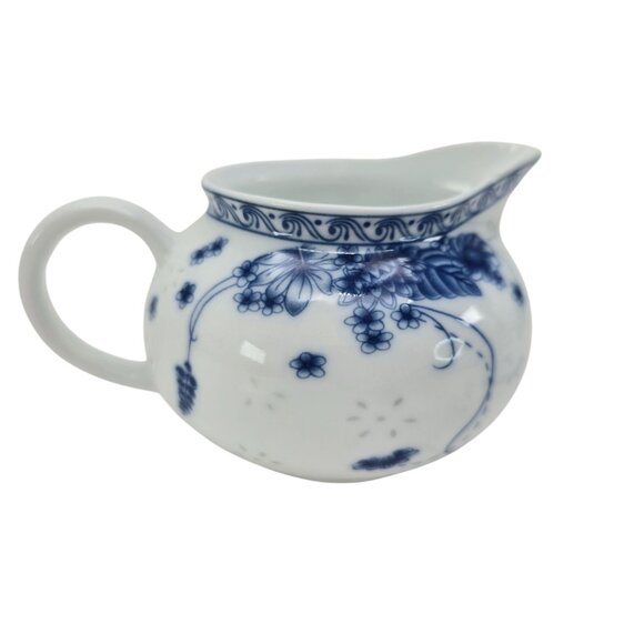 Vintage Blue & White Porcelain Oil & Vinegar Dispenser With Funnel Set JE112 - Picture 9 of 12